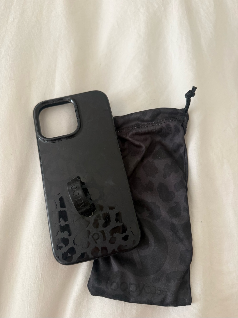 Black Leopard Loopy IPhone 12Pro Max Case